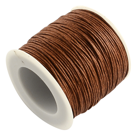 ARRICRAFT 1 Roll 1mm 100 Yards Waxed Cotton Cord Thread Beading String for Jewelry Making Crafting Beading Macrame Light Brown