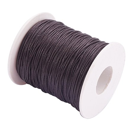 ARRICRAFT 1 Roll 1mm 100 Yards Waxed Cotton Cord Thread Beading String for Jewelry Making Crafting Beading Macrame Dark Brown