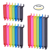 PandaHall Elite 70 Pcs Plastic Sealing Clips Fresh-Keeping Clamp Sealer 7 Colors for Food and Snack Bag