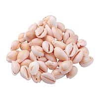 Arricraft 1 Box About 120-150pcs Oval Spiral Shell Cowrie Seashells Dyed Beads for DIY Decoration Craft Jewelry Making Findings Length 9-12mm Natural Color