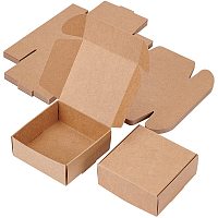 BENECREAT 20 Pack Kraft Paper Candy Box Brown Soap Jewelry Snacks Boxes Cardboard Gift Boxes for Wedding Party Favors and Gift Wrapping, 8.5x8.5x3.5cm/3.3x3.3x1.37