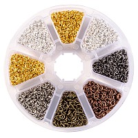 PandaHall Elite Multicolor Jump Rings Diameter 4mm Iron Jewelry Connectors Chain Links, about 5040pcs/box