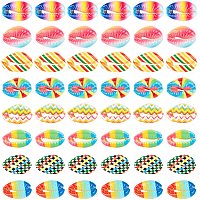 AHANDMAKER 48 Pcs Printed Natural Cowrie Shell Beads, 8 Color Cowrie Shell Charms Beads Summer Hawaiian Beach Spiral Shells Seashell Pendant for DIY Craft Jewelry Making