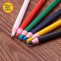 BENECREAT 12PCS 6 Color Water Soluble Pencil Tracing Tools for Tailor's Sewing Marking And Students Drawing