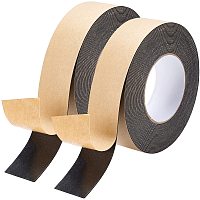 SUPERFINDINGS 2 Rolls Total 65.6 Feet Wide Size Window Foam Strip 1.57Inch Width Single-Sided Adhesive EVA Seal Foam Strip Soundproofing Sealing Tape for Doors and Windows Insulation
