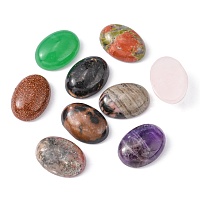 Honeyhandy Mixed Stone Cabochons, Oval, Mixed Color, 18x13x5~6mm