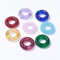 ARRICRAFT Handmade Millefiori Lampwork Beads, Ring, Mixed Color, 25x6mm, Hole: 12mm