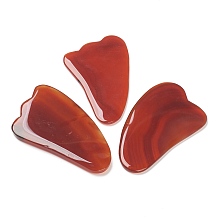 Honeyhandy Dyed & Heated Natural Agate Gua Sha Boards, Scraping Massage Tools, Gua Sha Facial Tools, Wing, 94~95.5x56~57.5x4.2~7mm