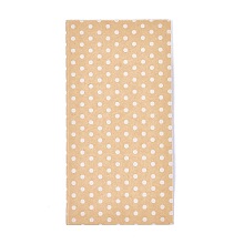 Honeyhandy Eco-Friendly Polka Dot Pattern Kraft Paper Bags, Gift Bags, Shopping Bags, Rectangle, Bisque, 18x9x6cm