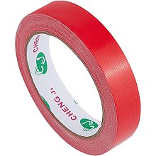 GORGECRAFT 3/4 Inch x 65.6ft Bookbinding Repair Tape Red Fabric Tape Adhesive Duct Tape Safe Cloth Library Book Seam Sealing Craft Tape for Bookbinders Hinging Sofa Cord Cable Webbing Repair