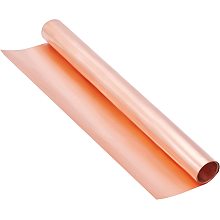 OLYCRAFT 0.03mm Copper Roll Weather Proof Brass Sheet Copper Foil Light Salmon Color Copper Sheets for Mechanical Machining Mould Making Cutting Precision - 39x7.8Inch