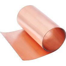 OLYCRAFT 35 Gauge Copper Roll Weather Proof Brass Sheet Copper Foil Light Salmon Color Copper Sheets for Mechanical Machining Mould Making Cutting Precision - 39x3.94Inch