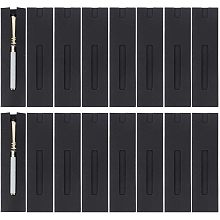 NBEADS 50 Pcs Black Window Pen Sleeves, Window Pen Holder Fountain Pen Holder Stati1ry Packaging Packaging Holder with Display Window for School Office Supplies, 6.1x1.57inch