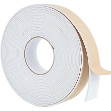 BENECREAT 10m White Foam Seal Strips Tape, 40mmx3mm High Density Door Bottom Seal Strip for Furniture, Cars, Speakers, Sports Equipment