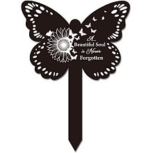 GLOBLELAND Memorial Remembrance Plaque Stake Acrylic Plaque Memorial Commemoratory Sign Garden Remembrance Decoration Beautiful Soul is Never Forgotten