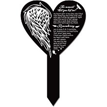 GLOBLELAND Memorial Remembrance Plaque Stake Acrylic Plaque Memorial Commemoratory Sign Garden Remembrance Decoration The Moment You Left Me