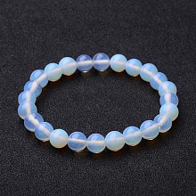 Honeyhandy Opalite Beaded Stretch Bracelets, 52mm