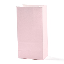 Honeyhandy Rectangle Kraft Paper Bags, None Handles, Gift Bags, Pink, 9.1x5.8x17.9cm