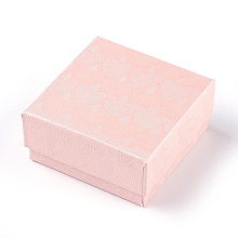 Honeyhandy Cardboard Box, Square, Misty Rose, 7.5x7.5x3.5cm