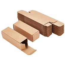 Honeyhandy Paper Cardboard Boxes, Essential Oil Packing Box, Gift Box, Rectangle, Sandy Brown, 8.8x3x2.9cm, Unfold: 16.5x5.6x0.15cm