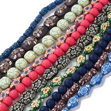 ARRICRAFT Handmade Polymer Clay Beads Strands, Mixed Color, 14~34x11~26x8~16mm, Hole: 1.5~2.5mm, 14.96''~16.14''(38~41cm), about 11~38pcs