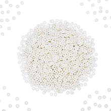 Pandahall Elite 400pcs 8mm White Clay Polymer Beads, Round Heishi Vinyl Disc Beads Clay Polymer Spacer Bead Clay Chip Beads for Jewelry Making Necklace Bracelet Finding