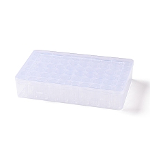 60Pcs Plastic Column Bead Storage Containers, Bead Organzier Box, with Stickers, Clear, 27x16x5.7cm, Column Container: about 47.5x26mm