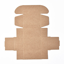 Honeyhandy Kraft Paper Gift Box, Shipping Boxes, Folding Boxes, Square, BurlyWood, 5.5x5.5x2.5cm