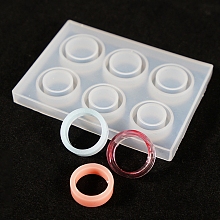 Honeyhandy Silicone Ring Molds, Resin Casting Molds, For UV Resin, Epoxy Resin Jewelry Making, White, 83x59x8mm, Inner Size: 18mm and 19mm