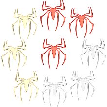 GORGECRAFT 12Pcs 3 Colors Spider Car Stickers PVC Adhesive Realistic Spiders Logo Viny Decal Plastic Sticker Badges Halloween Home Decorations for Cars Trucks Vans Walls Laptops Party Supplies