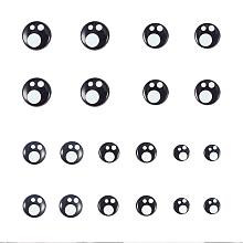 PandaHall Elite 100pcs 5 Size Resin Safety Eyes Craft Eyes Black Stuffed Toy Eyes with 100 Pieces Washers for Doll, Puppet, Plush Animal Making(8mm/ 10mm/ 12mm/ 14mm/ 16mm)