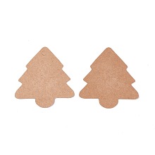 Honeyhandy Kraft Paper Price Tags, Christmas Tree, BurlyWood, 5.6x5.4x0.04cm, Hole: 0.4cm