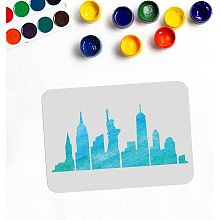 New York City Stencil Building Stencils Statue of Liberty Stencil 11.7×8.3 inch A4 Size Reusable Cityscape Drawing Stencils for DIY Projects Painting Drawing Crafts Templates