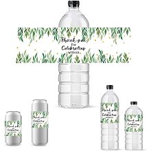 PandaHall Elite 30pcs Water Bottle Sticker Labels Thank You Bottle Wraps Waterproof Bottle Labels Personalized Party Favor Decorations for Wedding Baby Shower Birthday Party Anniversary 8.5x2.5inch