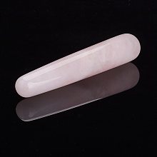 Honeyhandy Natural Rose Quartz Massage Sticks, Massage Wand, Massage Tools, Gua Sha Scraping Stick, Cone, 109x20mm