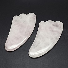 ARRICRAFT Natural Rose Quartz Gua Sha Boards, Scraping Massage Tools, Gua Sha Facial Tools, 90~110x40~56x6~8mm