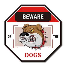 CREATCABIN Metal Tin Signs Beware of the Dogs Warning Signs Octagon Vintage Iron Waterproof for Home Garden Indoor Outdoor Driveway Alert12 x 12 Inch