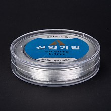 Honeyhandy Korean Round Crystal Elastic Stretch Thread, for Bracelets Gemstone Jewelry Making Beading Craft, Clear, 0.4mm, about 153.1~164.04 yards(140~150m)/roll