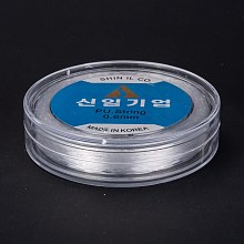 Honeyhandy Korean Round Crystal Elastic Stretch Thread, for Bracelets Gemstone Jewelry Making Beading Craft, Clear, 0.6mm, about 76.55~87.48 yards(70~80m)/roll