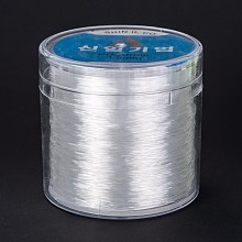 Honeyhandy Korean Round Crystal Elastic Stretch Thread, for Bracelets Gemstone Jewelry Making Beading Craft, Clear, 0.8mm, about 164.04 yards(150m)/roll