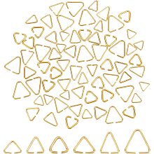 CHGCRAFT 600Pcs 6 Styles Triangle Open Jump Ring Brass Jump Rings Golden Split Rings Connectors Clasps Hooks Jewelry Making Findings for DIY Bracelet Necklaces Earring Keychain