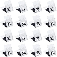 NBEADS 600 Pcs XL Cotton Size Labels, White Embroidered Labels Tags Small Size Labels Sewing Clothing Size Labels Woven Crafting Label Tags Garment Shirts Dresses Accessories for Clothes, 1/2" x5/7"