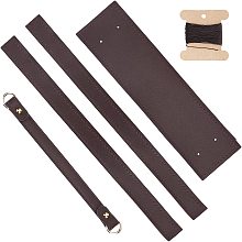 PandaHall Elite Leather Bag Making Kit, 10.2 x 2.7 Inch Rectangle Brown Bag Bottom Shaper Bag Sides Bag Replacement Handles for DIY Knitting Crochet Bag Women Purses Bags Handbag Shoulder Bags, 5PCS/Set