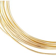 BENECREAT 22Gague 16.4 Feet Real 14K Gold Plated Square Brass Wire, Light Gold Soft Jewelry Wire Metal Craft Wire for Necklace Bracelet Making and Other Handmade Project