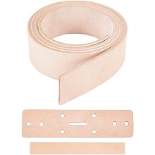 WADORN Genuine Leather Belt Strip, 1.5" Wide Leather Blank Belt 51.18Inch Leather Strap with Belt Loop DIY Leather Craft Projects Making for Belts Bag Shoulder Strap Pet Collars Wrist Strap, Apricot