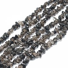 Honeyhandy Natural Ice Obsidian Beads Strands, Chip, 5~13x4~8mm, Hole: 0.8mm, 15.55''(39.5cm)