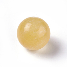 Honeyhandy Natural Topaz Jade Beads, Gemstone Sphere, Round, No Hole/Undrilled, 22mm