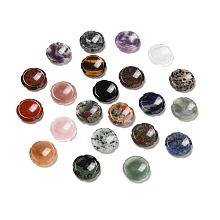 Honeyhandy Natural Mixed Worry Stones, Flower Shape, 37.5~38x38x7~7.5mm