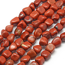 Honeyhandy Natural Brecciated Jasper Beads Strands, Chip, 7~9x7~9x3~8mm, Hole: 1mm, about 42~47pcs/strand, 15.7 inch(40cm)