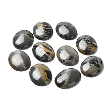 Honeyhandy Natural Dendritic Jasper Cabochons, Chohua Jasper, Oval, 40x30x8~8.5mm